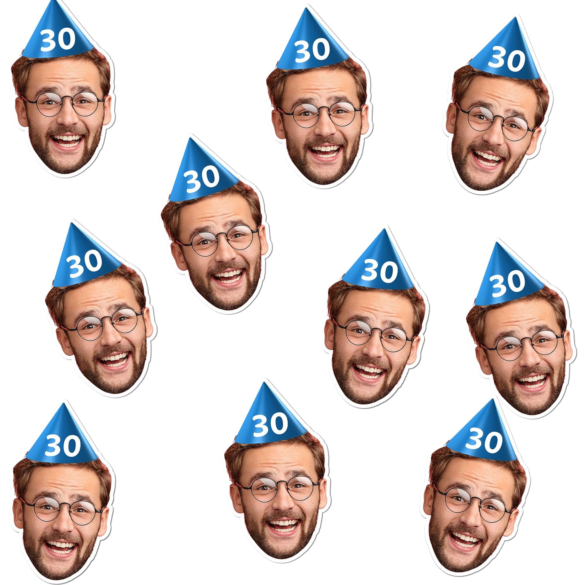 Custom Photo Face Confetti 30th Birthday Party Decorations Personalised 21st 25th 40th Decorations For Women Him Her HBD30