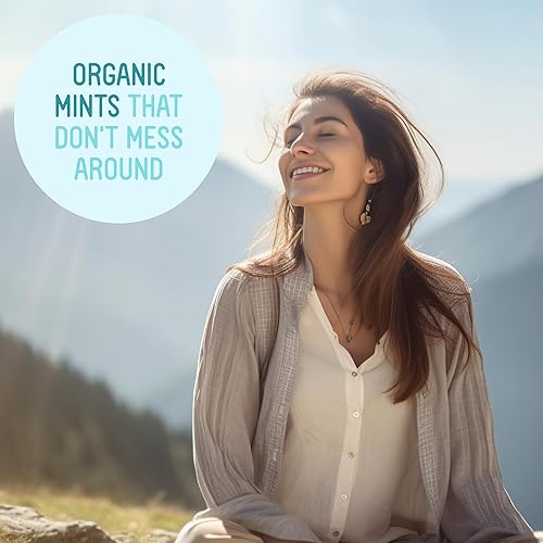 Miniatura 7 de Mentas orgánicas de VerMints, sabor a menta, todo natural, sin OMG, sin nueces, sin gluten, vegano, KSA Kosher, paquete de 6, latas de 1.41 onzas