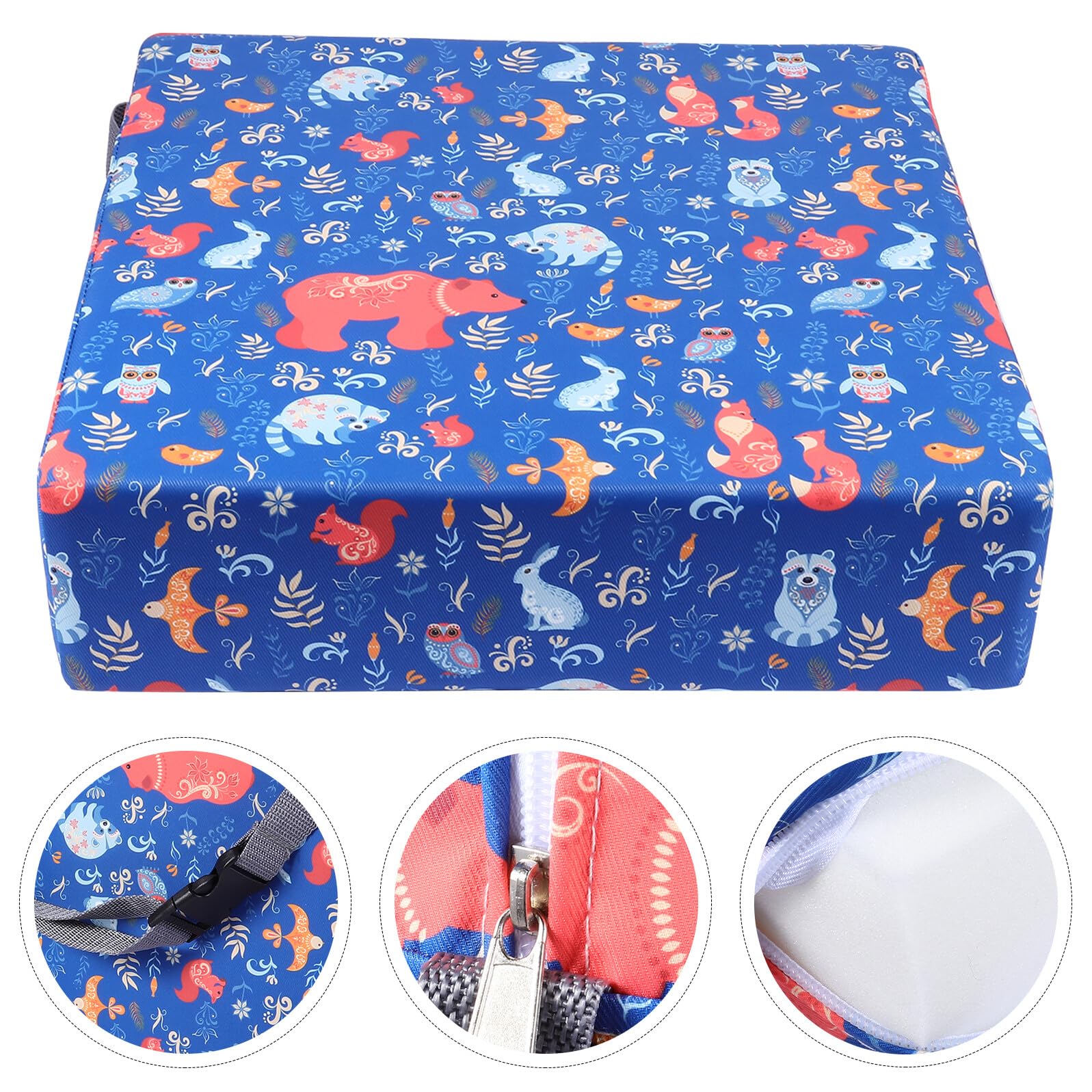 Cuscino Rialzo Sedia con Doppie Cinghie Regolabili Portatile per Seggiolone Tavolo e Studio Adatto per Pranzo Disegno e Gioco