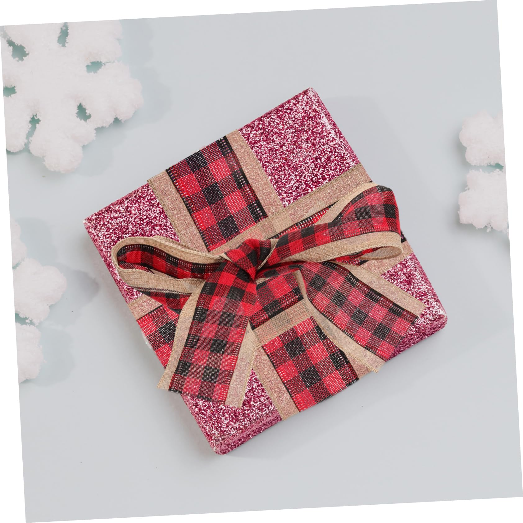 NUOBESTY 3 Sätze Weihnachtsband Ribbon Bandfeile Weihnachtliche Tischdekoration Weihnachtsdekorationen Im Freien Gurtband Für Geschenkverpackungen Bandschmuck Selber Machen Rot 2 Stück * 3