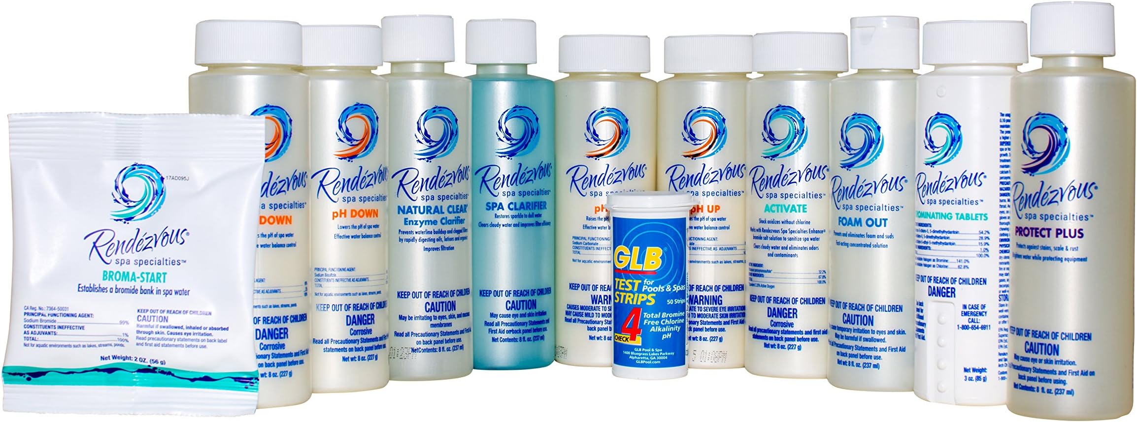 Rendezvous Spa Specialties Deluxe Spa Care Complete Bromine Sanitizing Kit Set