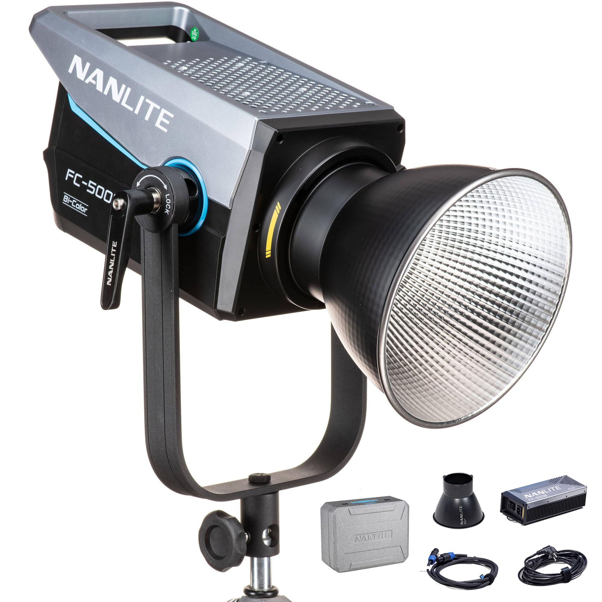 Nanlite FC-500B Luce a LED per video bicolore da 2700 K a 6500 K, 500 W ad alta potenza, CRI 96+ TLCI 98+, luce di studio regolabile per fotografia e registrazione video