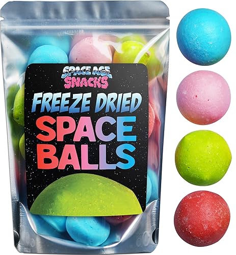 Space Age Snacks - Bolas liofilizadas  Caramelos liofilizados crujientes de primera calidad enviados en una caja de nave espacial  Dulces congelados