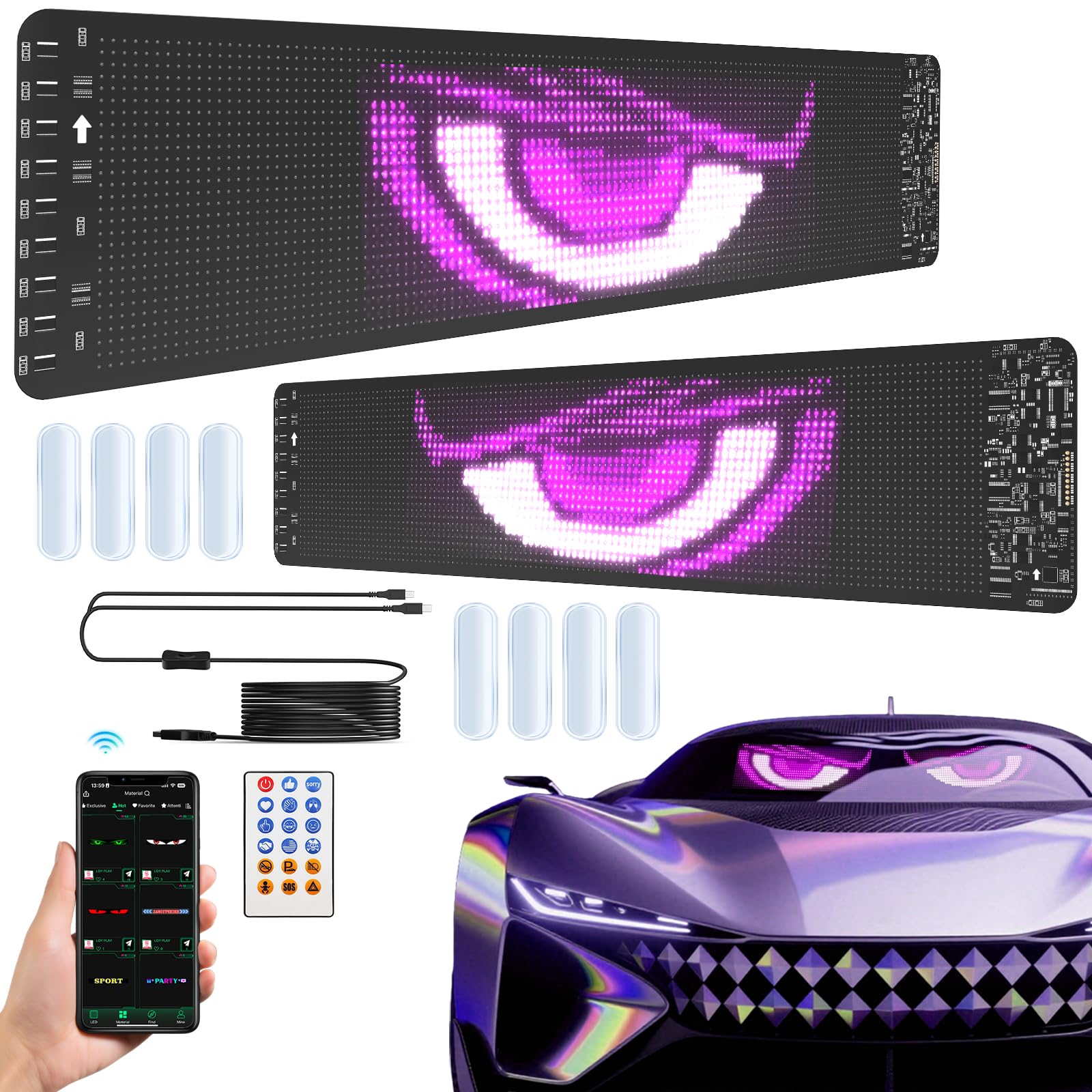 Devil Eyes Light for Windshield, 2PSC - 19.3