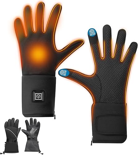 BNZ Guantes térmicos para hombres y mujeres, guantes térmicos recargables para deportes de invierno, ciclismo, equitación, esquí, ciclismo, caza,