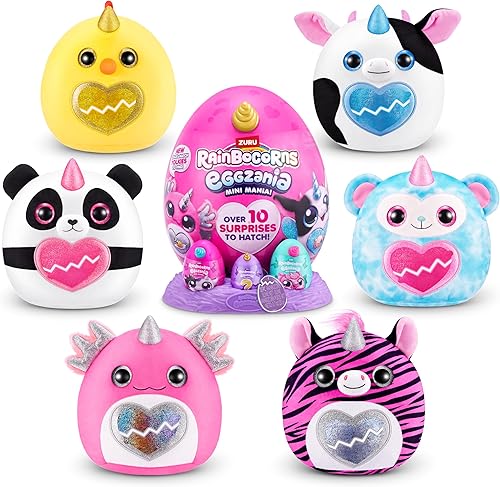 Miniatura 4 de Rainbocorns Eggzania Mini Mania - Peluche sorpresa de vaca con juguete suave de animal, idea para niñas con juego imaginario por ZURU