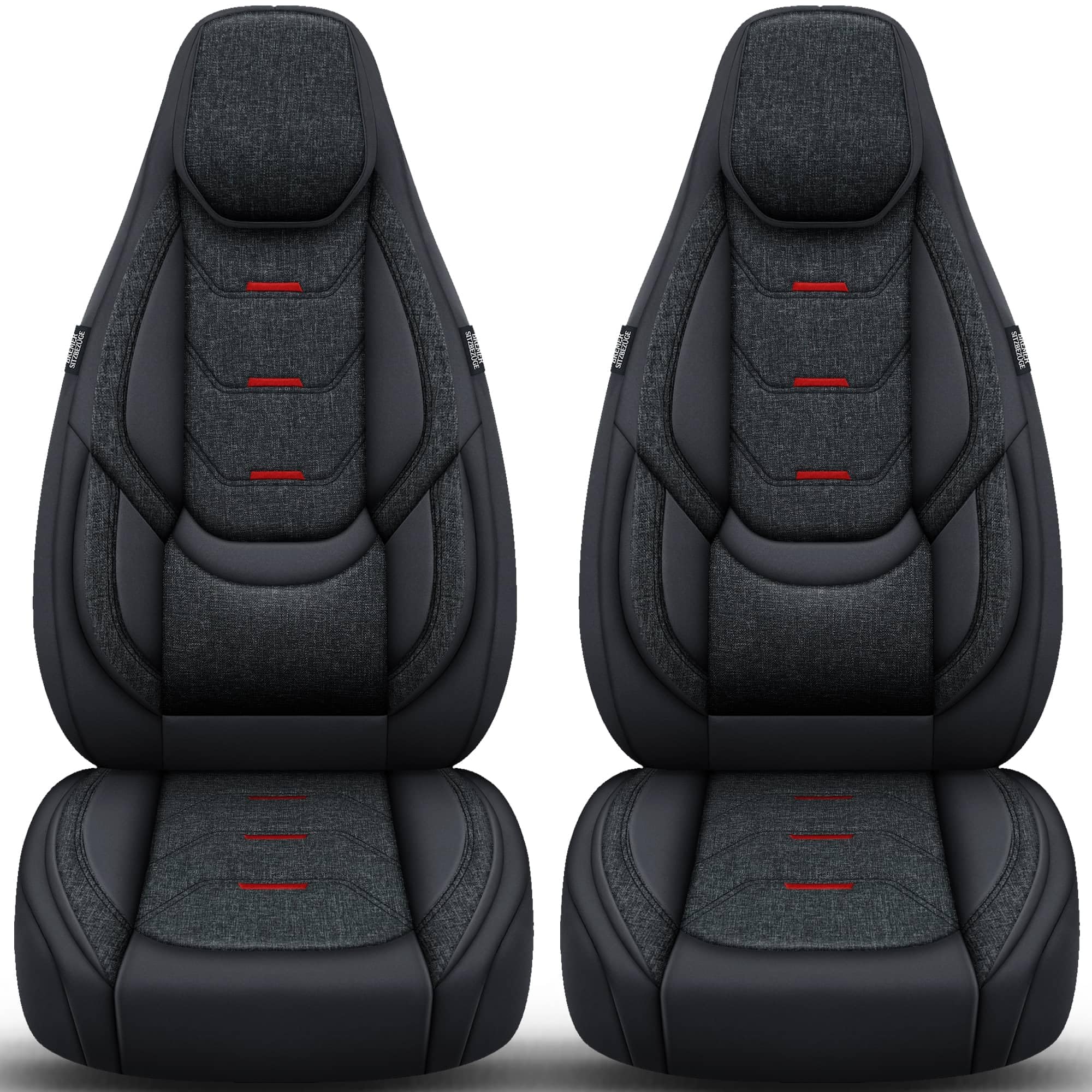 Bremer Sitzbezüge – Set für Fiat Ducato Jumper Boxer (H4) – Fahrer- und Beifahrerbezüge Schwarz/Anthrazit