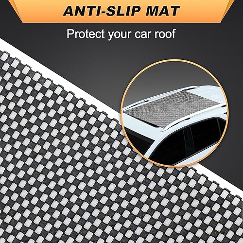 Miniatura 4 de Sailnovo Portaequipajes para techo de automóvil, 20 cúbicos, impermeable, suave, incluye alfombrilla antideslizante, 6 ganchos de puerta, bolsa de