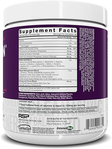 Miniatura 3 de AminoLean - Energía pre-entrenamiento (granada BlackBerry 30 porciones) con AminoLean Recuperación Post Entrenamiento (sacador de isla tropical, 30