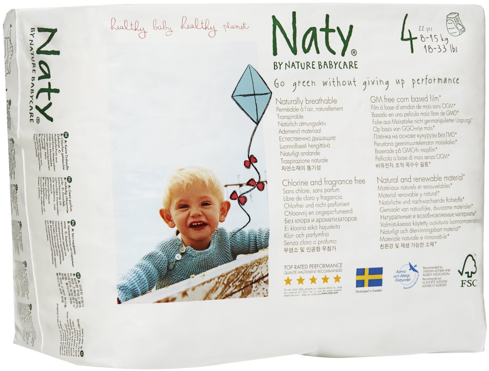 Naty by Nature Babycare Pull On Pants, Size 4, 4 packs of 22 (88 Count)The Forest Stewardship Council