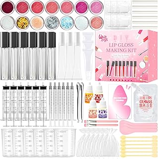 Lip Gloss Making Kit, Lip Gloss Kit, Diy Lipgloss Set, Fun Make Your Own Lipgloss Kids,Party Birthday Gifts for Girls, Women, Moisturizing Lip Gloss Base