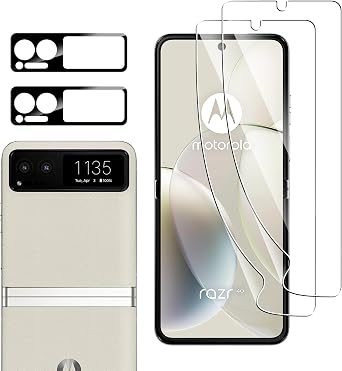 for Motorola Razr 2023 Screen ProtectorSelf-Healing TPU Film with Camera Lens Protector,Case Friendly,HD,Anti-Scratch, 2+2 PACKnot glass no Plus+