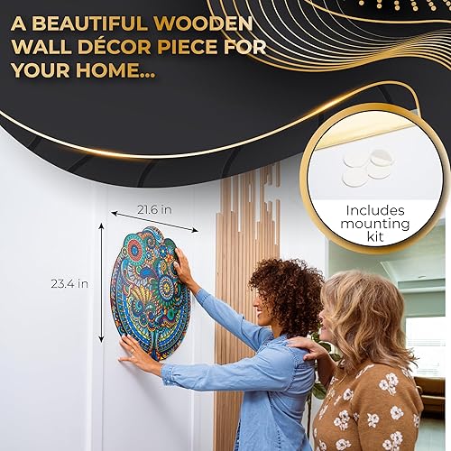 Miniatura 3 de ZenChalet Rompecabezas retro floral de madera para adultos 1000 piezas  para divertido y cautivador juego familiar