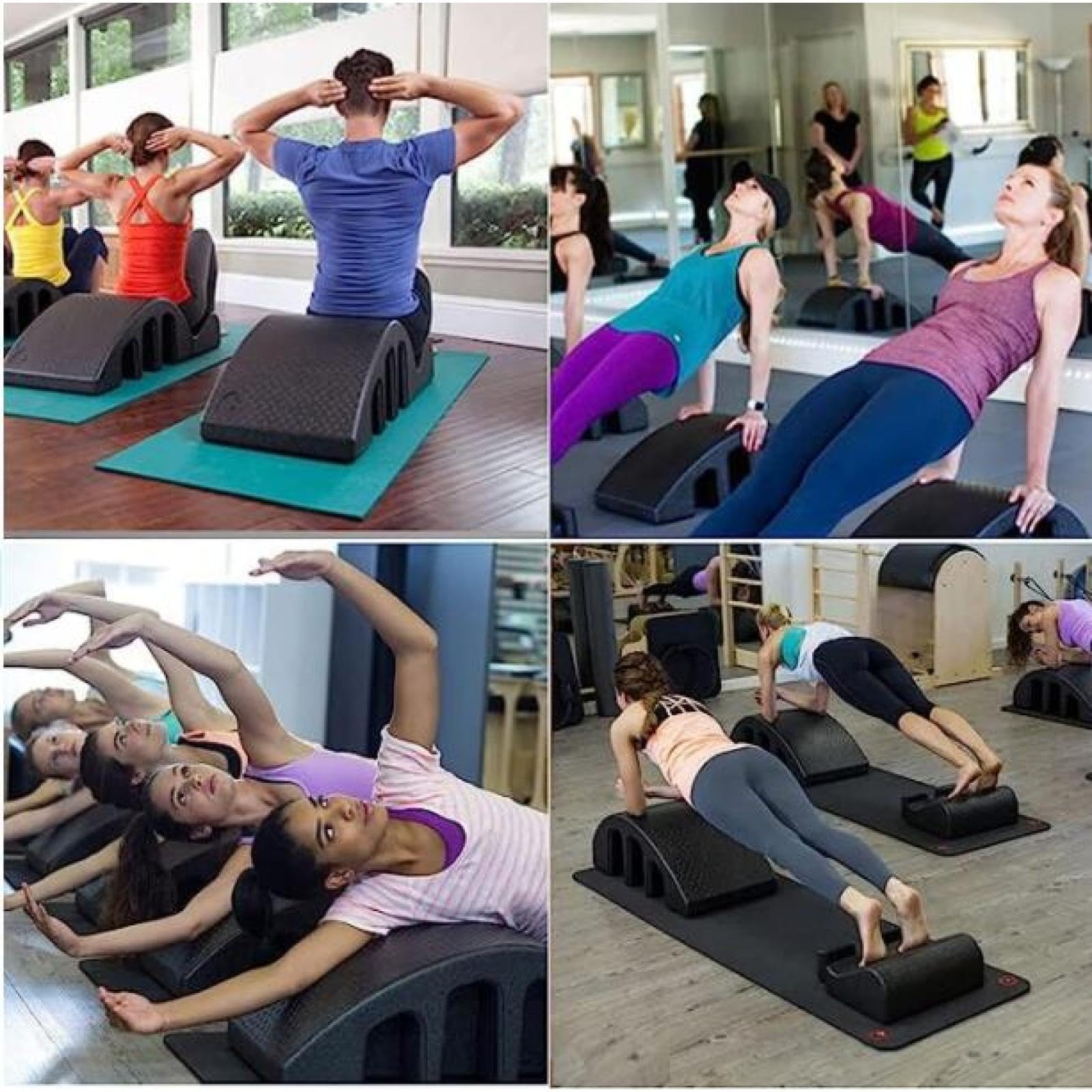 Correcteur De Colonne Vertébrale Pilates, Table De Massage Pilates Yoga Wedge, Correcteur De Colonne Vertébrale en Mousse d'arc EPP Détachable, pour Soulager Les Maux De Dos