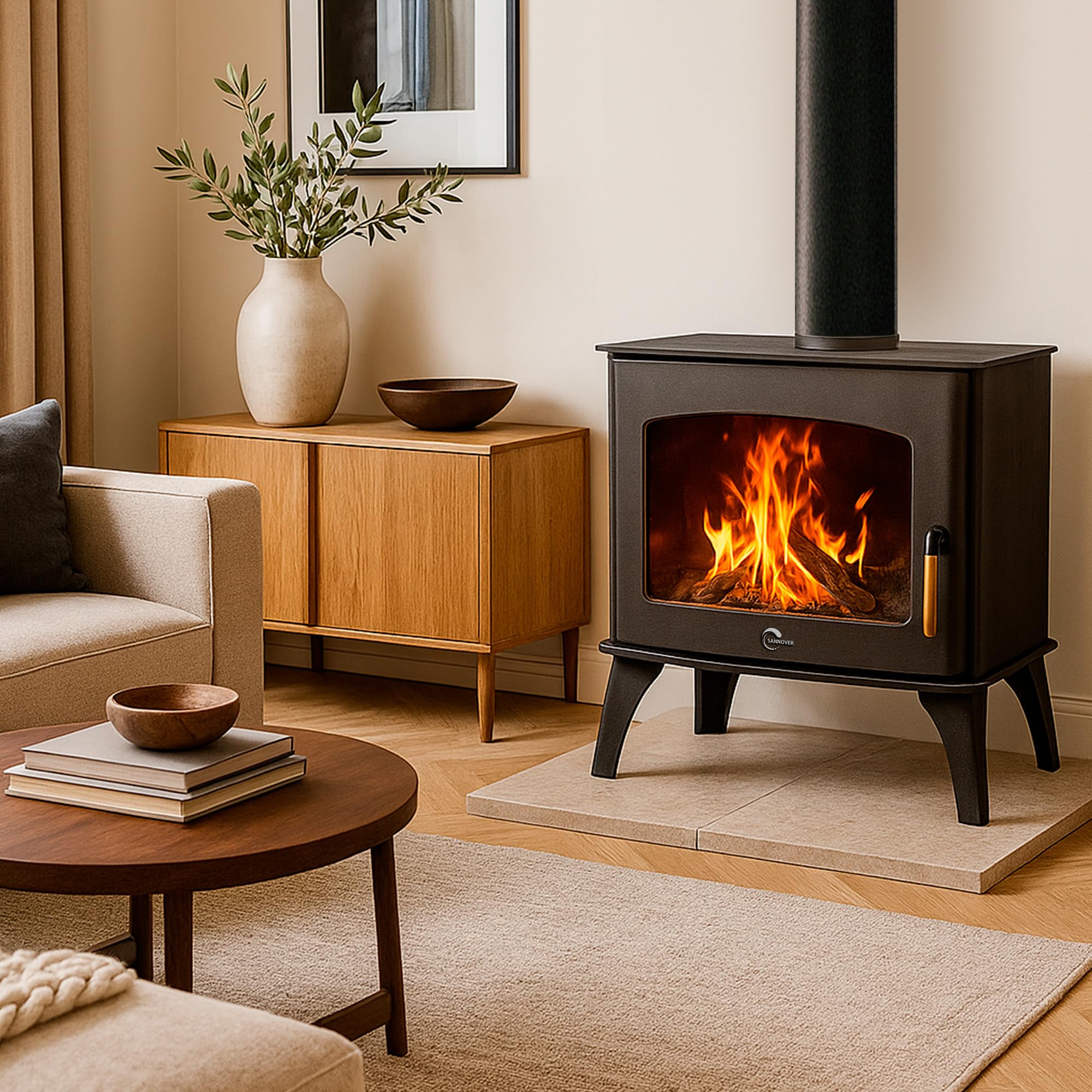 Poêle à Bois Dita 13,1 kW Bûche 63 cm Sannover