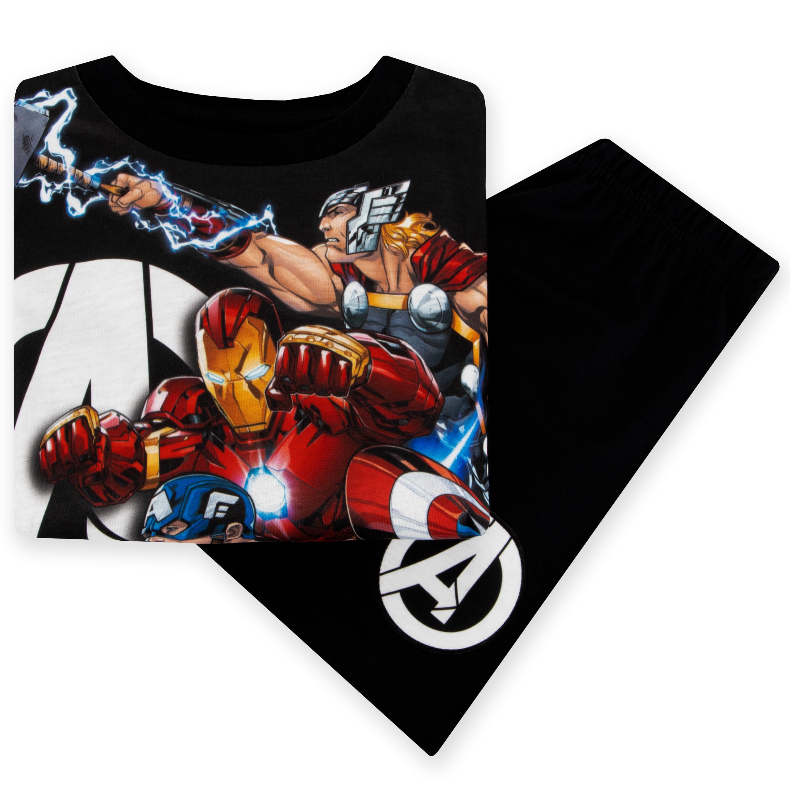 Marvel Pyjama Avengers, Pyjama Garçon Été avec Thor, Captain America, Hulk Et Iron Man, Ensemble De Nuit Court Enfant