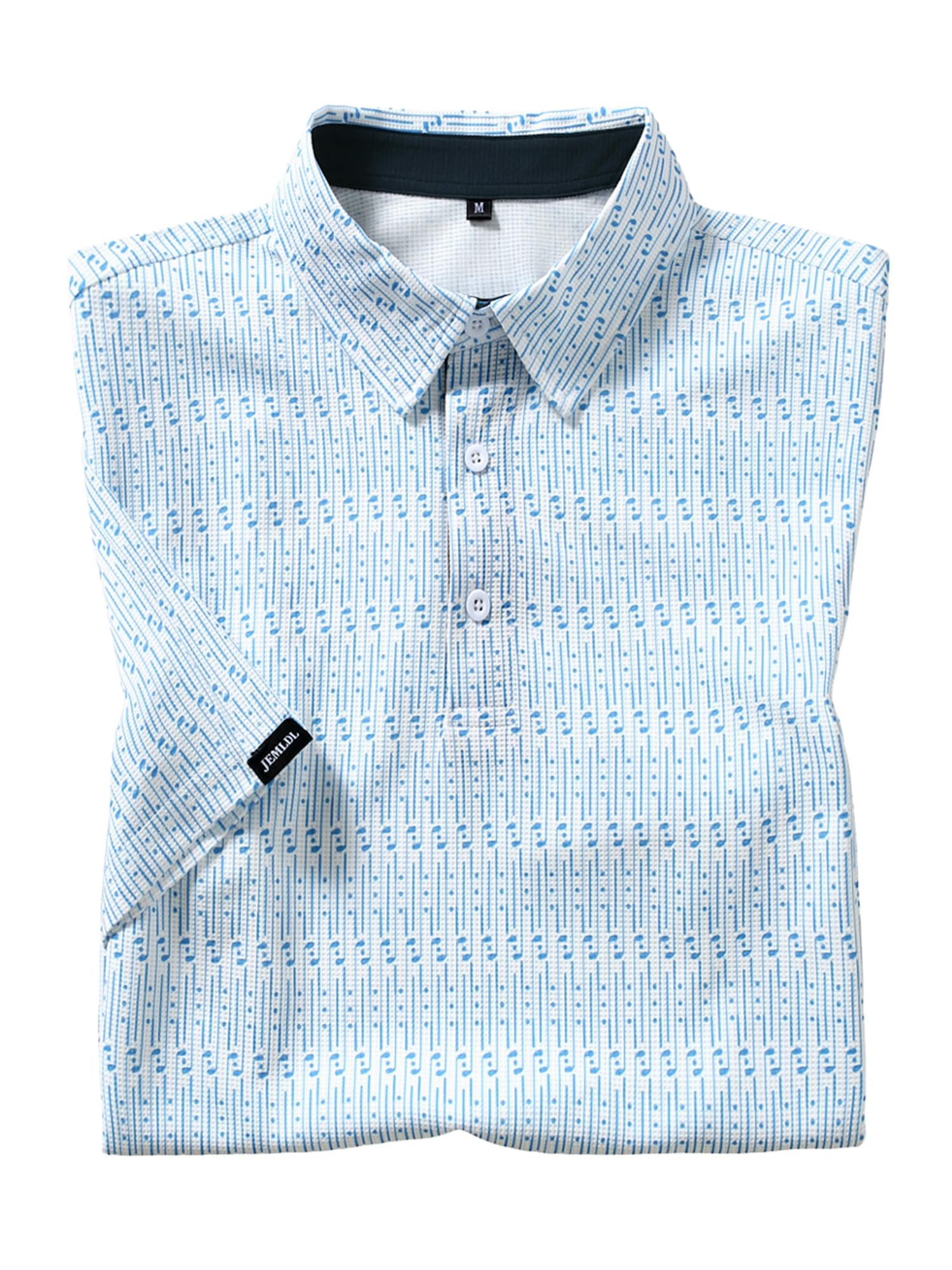 JEMLDL Golf Polo Shirts for Men Dry Fit Summer Short Sleeve Slim Fit Performance Moisture Wicking Casual Collared Polo Shirt — view 3