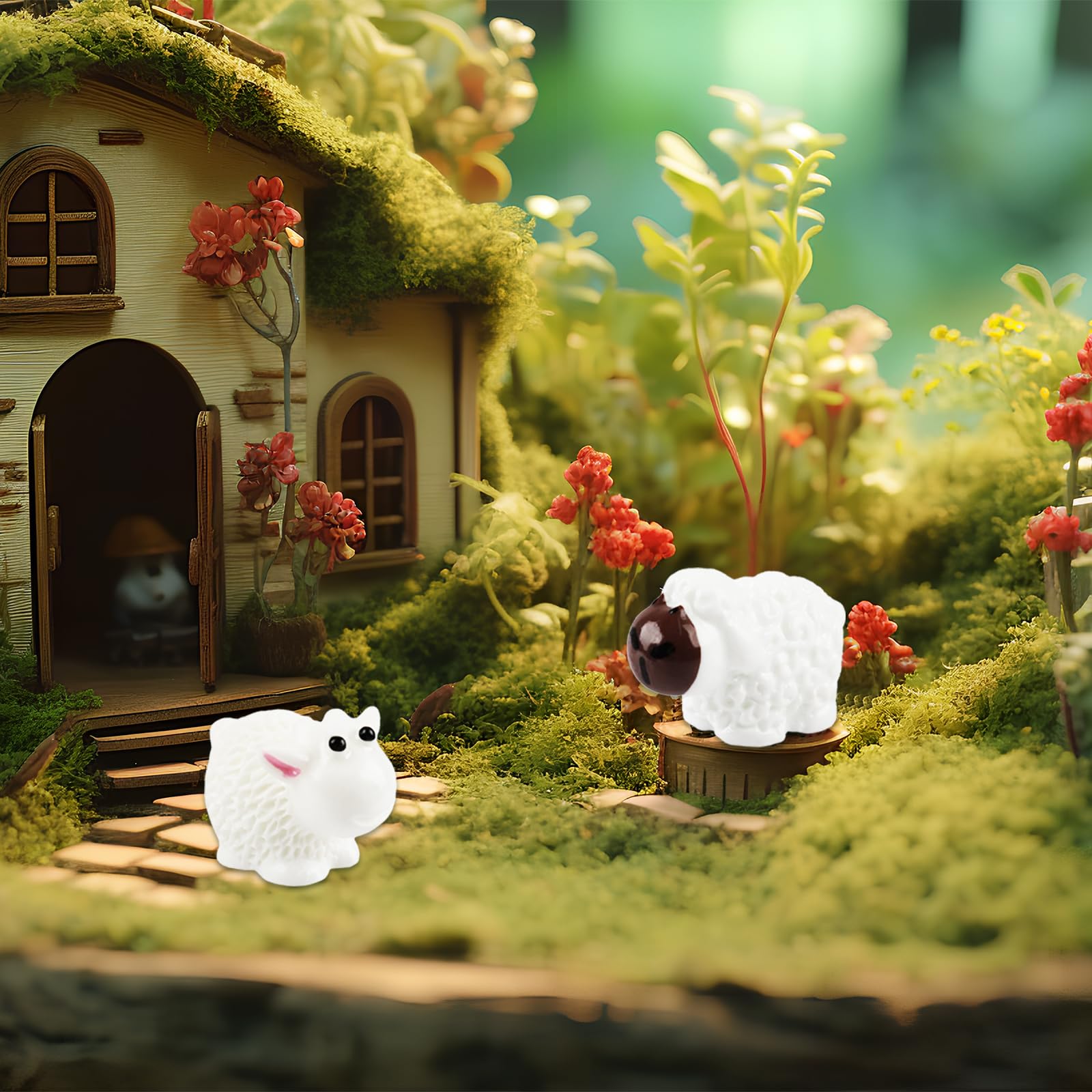 30 Stück Miniatur Schafe Aus Harz – Deko Für Garten, Mooslandschaft & Kuchen
