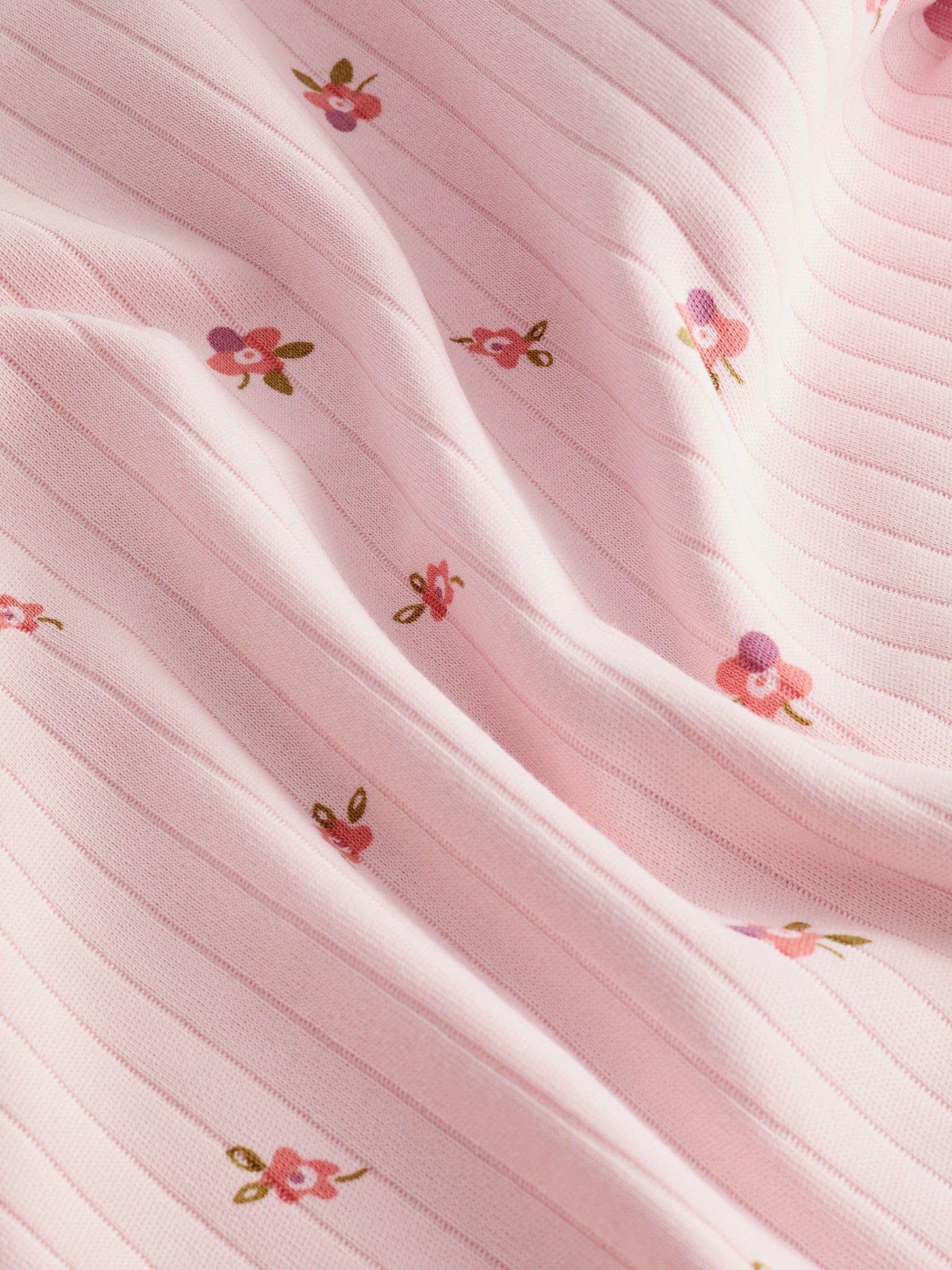 NEXT Ragazza Confezione da 3 Pigiami Comodi a Fiori | Bambino, Includono una maglia girocollo a maniche lunghe e pantaloni con una comoda vita elasticizzata