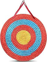Vista 9 de VEVOR Straw Archery Targets, 20" Round Archery Target for Backyard, Traditional Solid Straw, Red