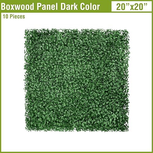 Miniatura 36 de 6 paneles artificiales de boj de 20 x 20 pulgadas, pantalla de privacidad para plantas de seto topiario, pantalla de privacidad de hiedra sintética