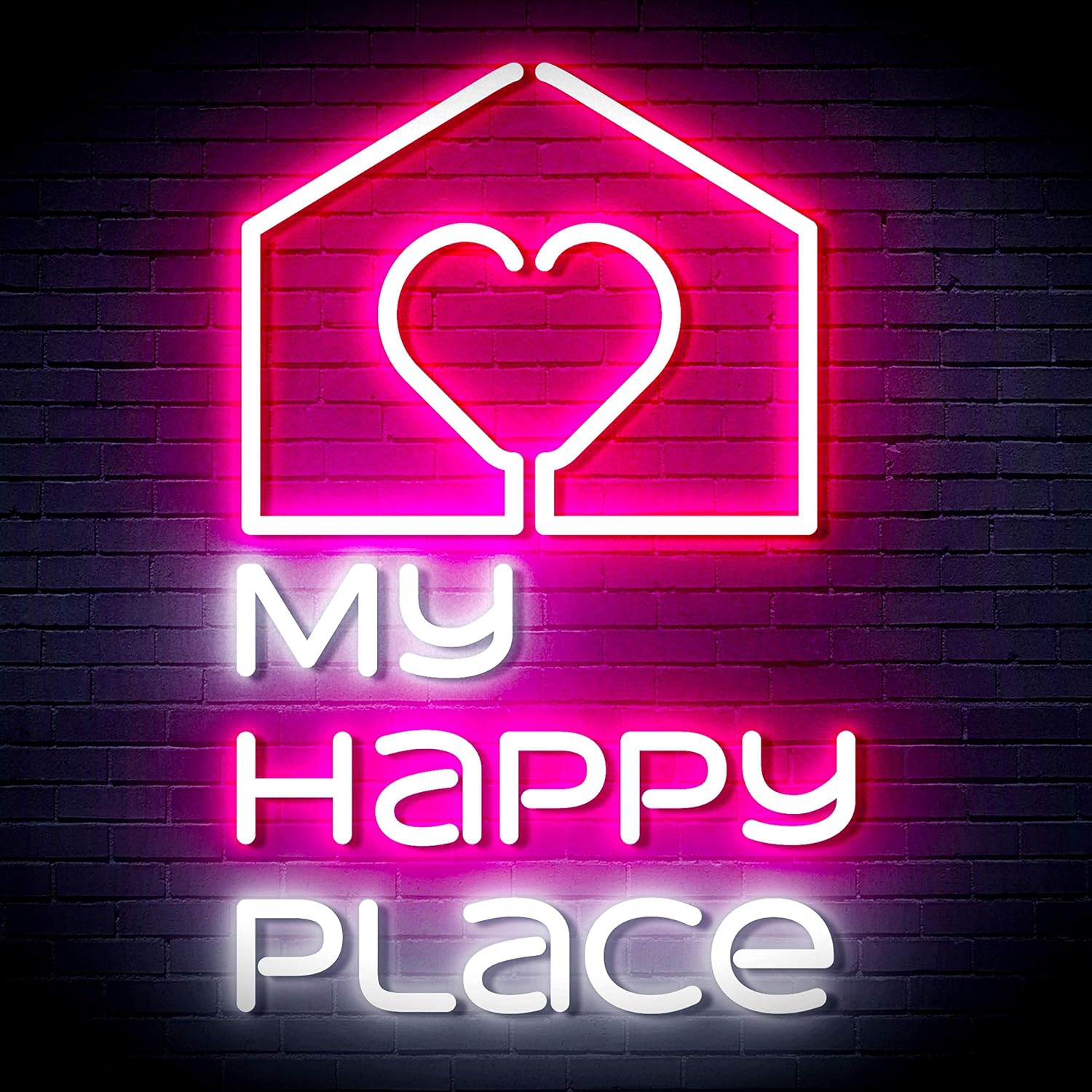ADVPRO My Happy Place Extra-Large Ultra-Bright LED Neon Sign - Multi-Color 8 - st16s54-fn-j0011-m8