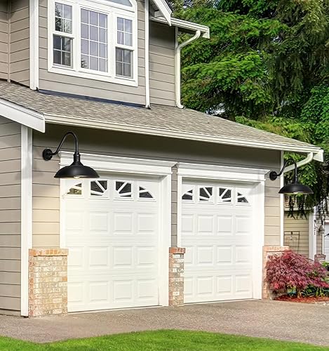 Miniatura 6 de Luz de granero grande de 21 pulgadas para exteriores del atardecer al amanecer con brazo extendido de cuello de cisne, resistente al agua y a la