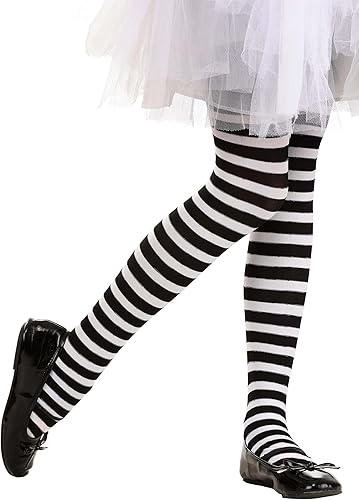 Fun Costumes Medias de rayas negras y blancas para niños