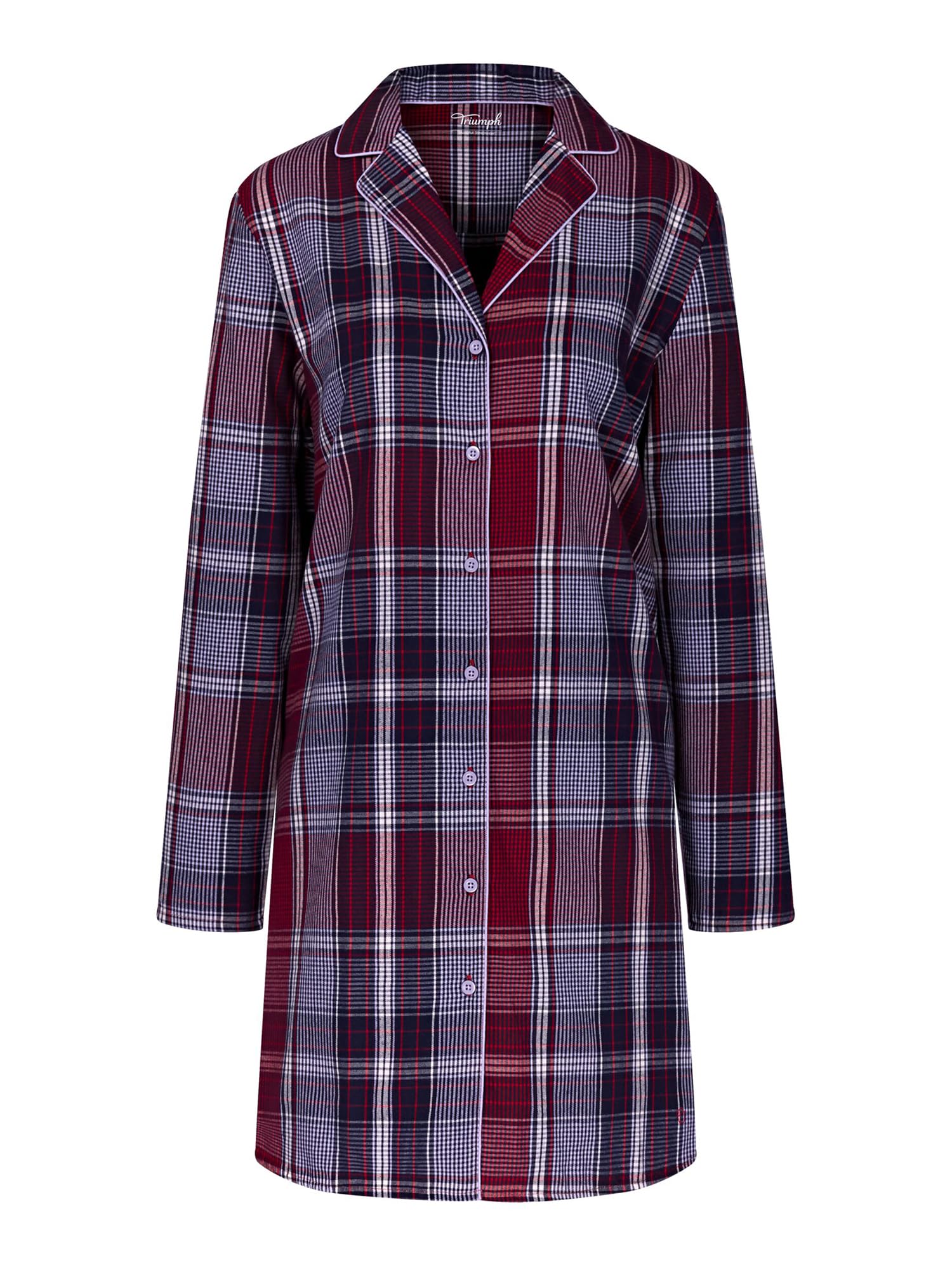 Triumph Women's Boyfriend Ndw X Checks Nightgown, Red-Dark Combination, 16