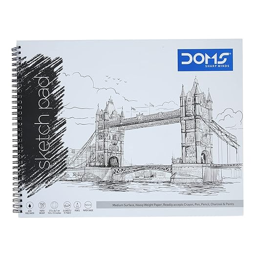 Doms Sketch Pad Wiro 150 Gsm Paper 36 Sheets Amazon.in Home & Kitchen