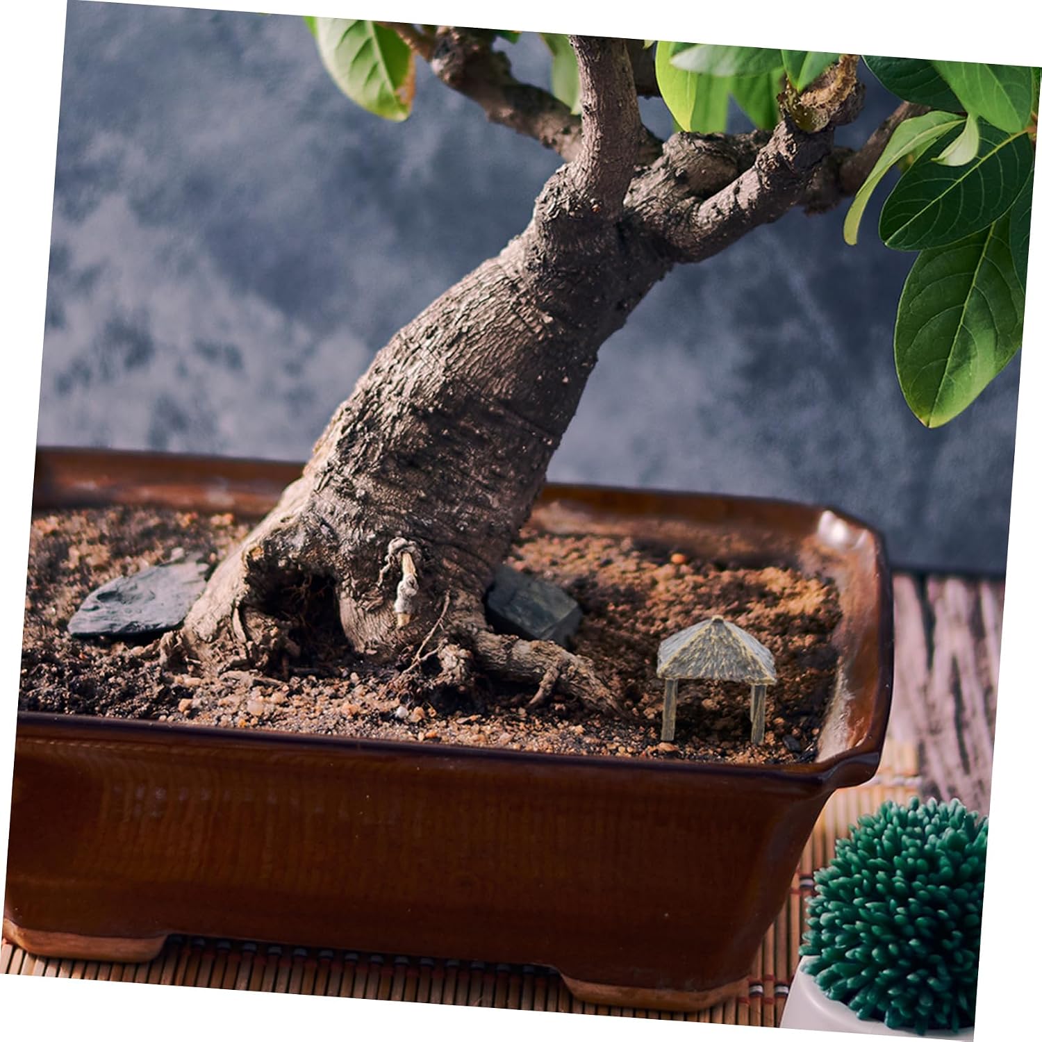 VICASKY Mini Pavilion Model Coffee Alloy Vintage Design for Micro Landscape