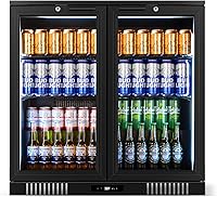 Vista 1 de Back Bar Cooler Undercounter Beverage Refrigerator with Glass Door, Commercial Display Fridge for Beer Drink Soda with Temperature Control, 7.2Cu.