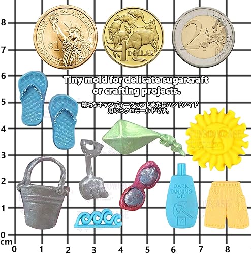 Miniatura 3 de Molde de silicona para dulces de vacaciones en la playa para decoración de pasteles, arcilla, manualidades