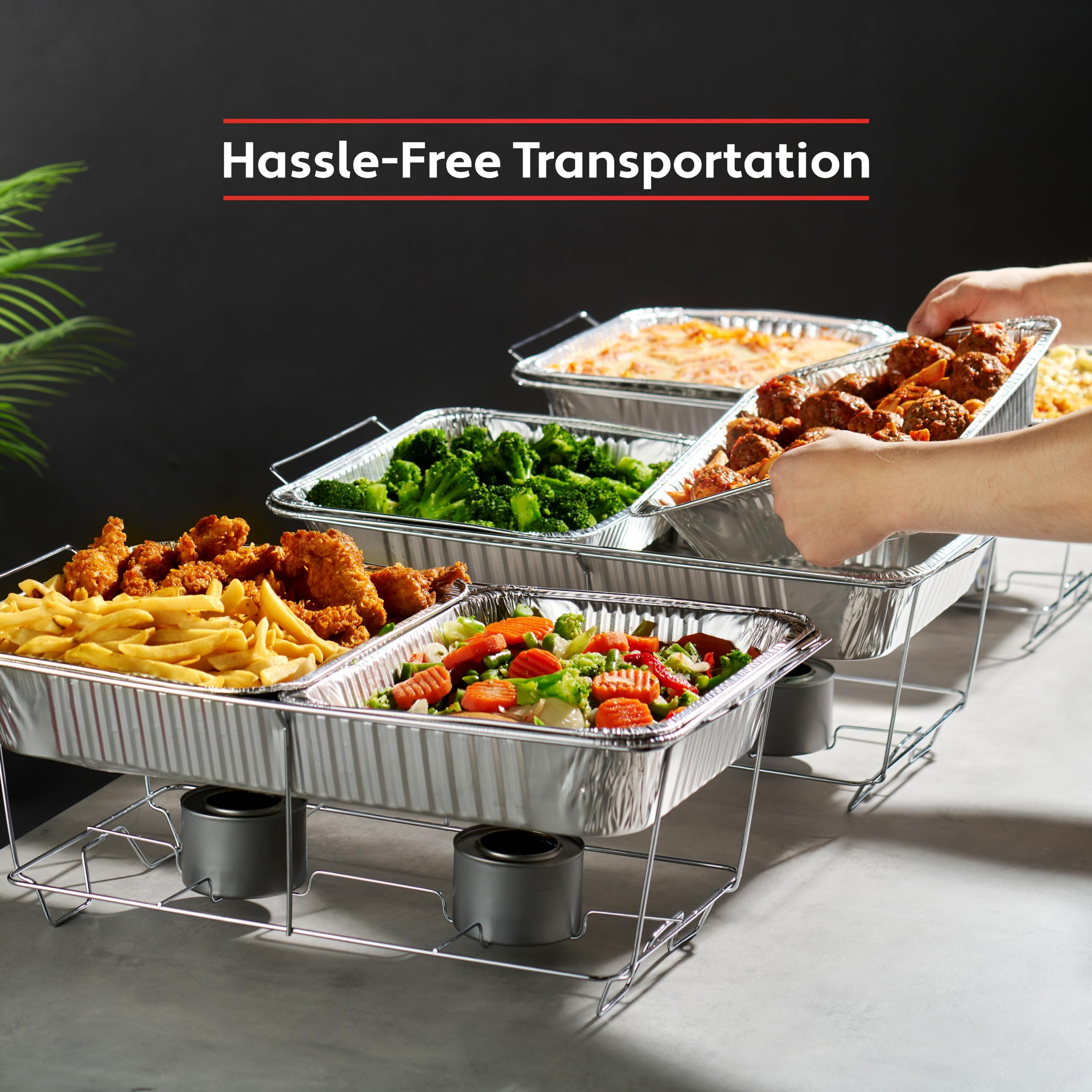 Munfix Paquete de 30 Bandejas Desechables, Moldes Aluminio Desechables de 9 x 13 pulgadas, Bandejas de Papel de Aluminio Extra Resistentes para Calentar, Asar, Cocinar, Almacenar Alimentos