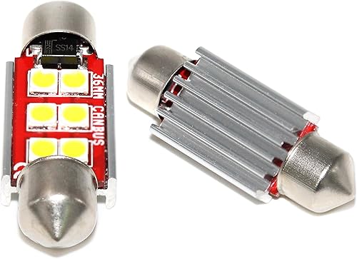 Miniatura 7 de PHINLION 6418 - Bombillas LED blancas festoon de 1.417 in, superbrillantes, 500 lúmenes 3030 6-SMD Canbus C5W 6461 DE3425 DE3423, repuesto para