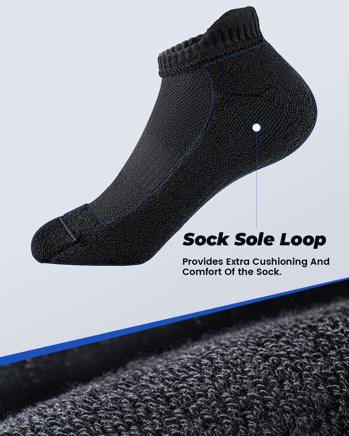 IDEGG 8 Pairs Ankle Performance Athletic Running Socks Low Cut Sports Tab Socks for Women and Men - Image 4