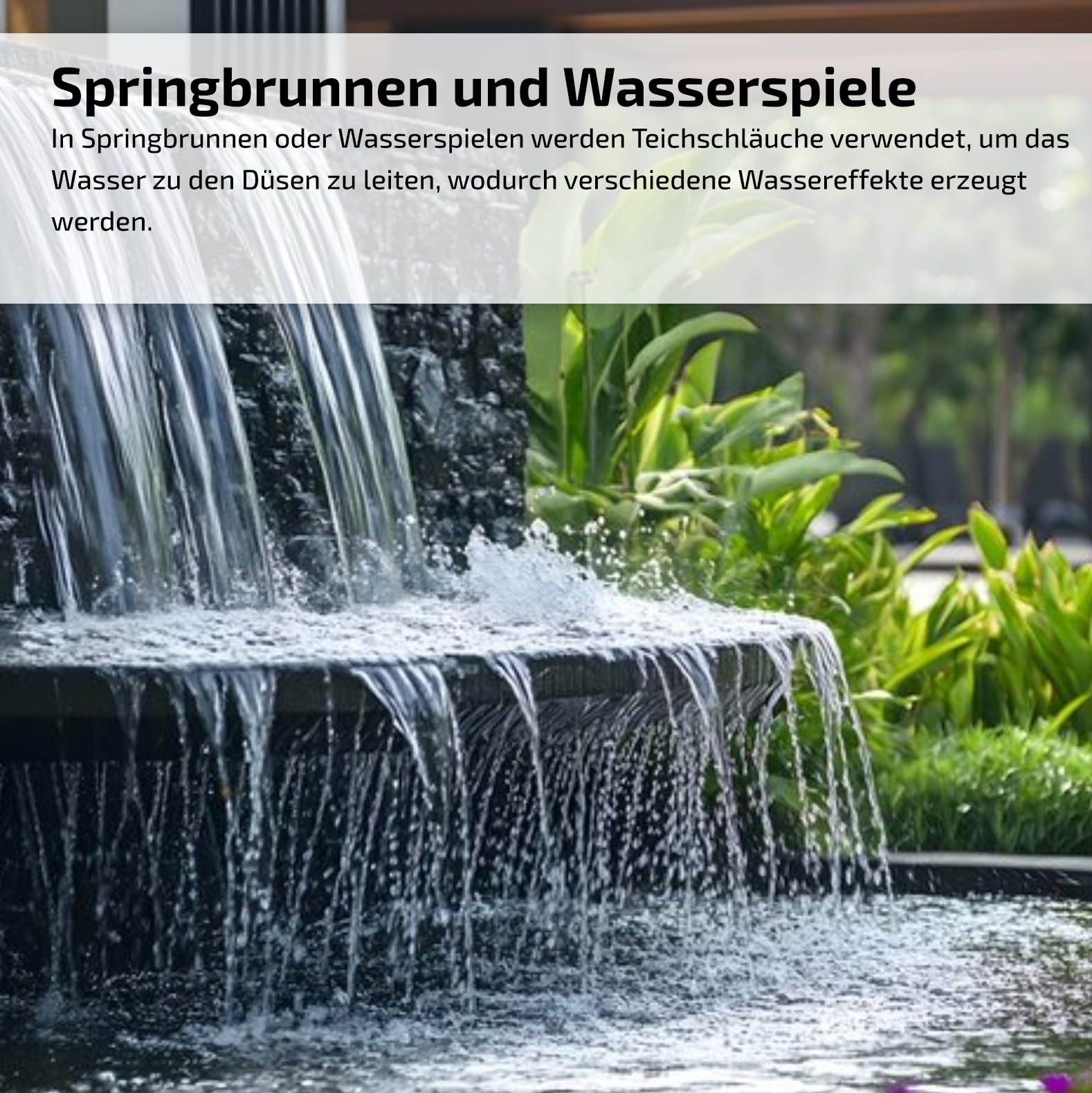 Teichschlauch *SCHWARZ Pumpenschlauch Förderschlauch Spiralschlauch Pumpen Druckschlauch Saugschlauch (25 mm (1") - 20 Meter)