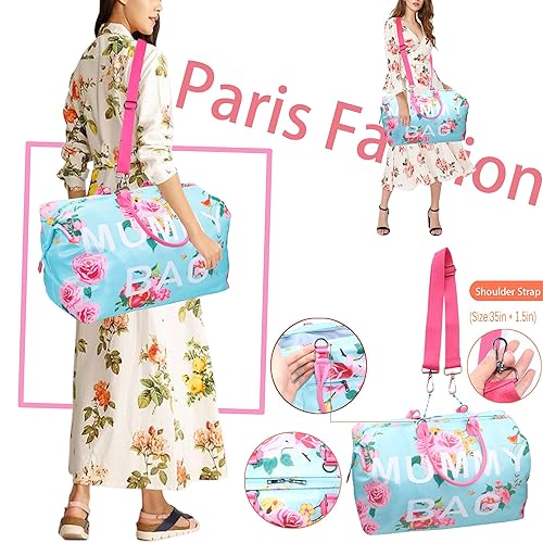 Miniatura 5 de Bolsa de pañales para el hospital, bolsa de pañales grande para bebé, bolsa de hospital para el trabajo de parto y parto, bolsa de viaje para mamá,