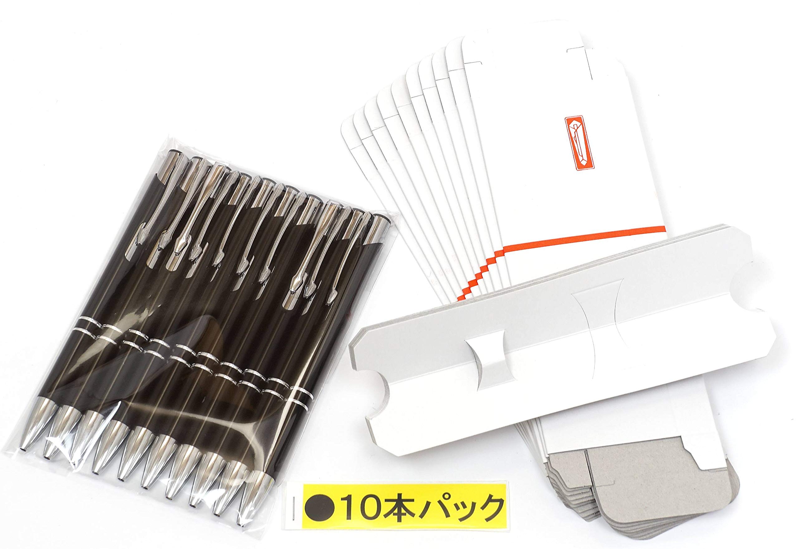 yosshy43です　クリップペン　34本 Amazon | クリップスライドメタルボールペン 10本パック 台紙付