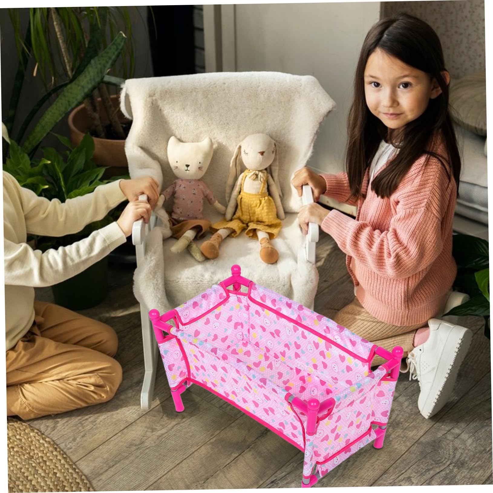 Cuna Pequeña para Muñecas Juguetes para Niños Litera En Miniatura Madera Color Natural Casa De Muñecas Accesorios Dormitorios En Miniatura Juguetes Creativos