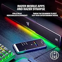 Vista 7 de Razer Leviathan V2: Barra de sonido multicontrolador para juegos de PC con subwoofer - THX Spatial Audio - Diseño compacto - Chroma RGB - Bluetooth