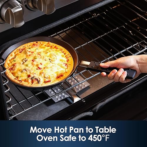 Miniatura 7 de SENSARTE Sartenes antiadherentes, sartén de inducción con mango de silicona extraíble, libre de PFOA PFOS, apto para horno, 8, 10 y 12 pulgadas