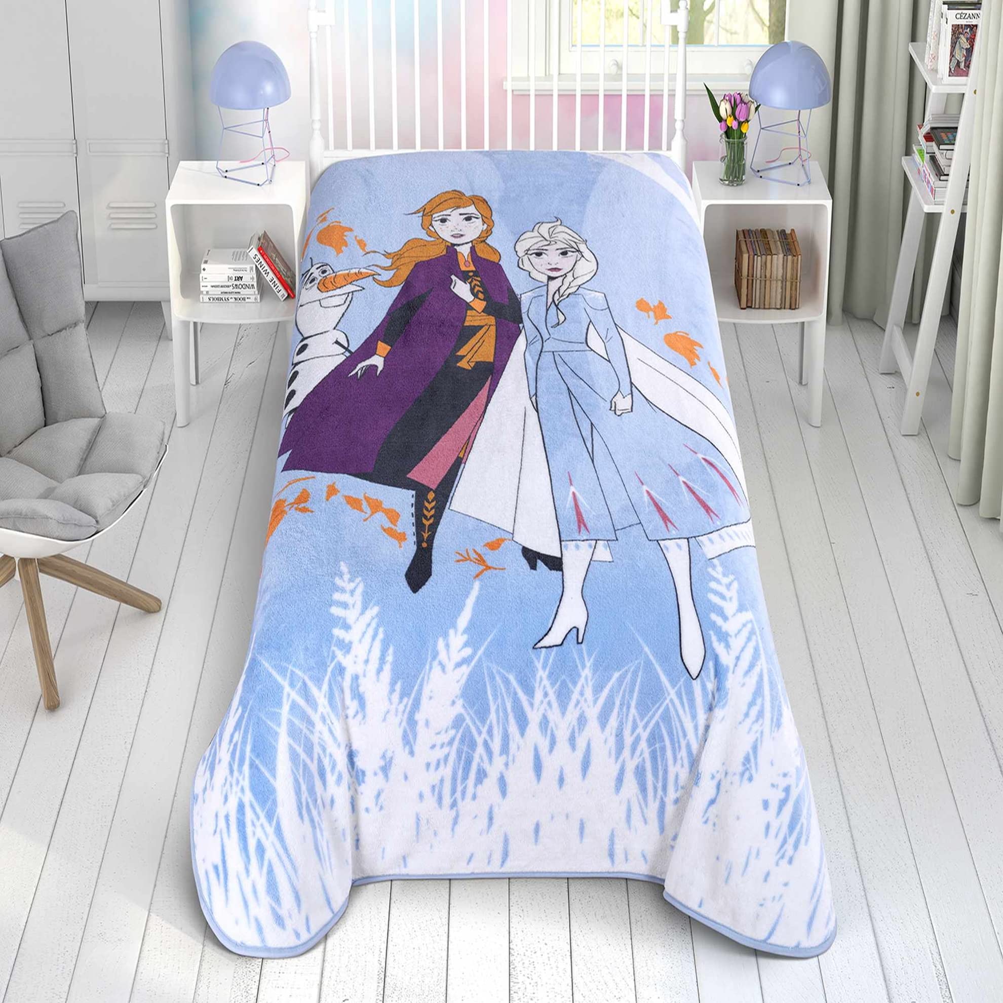 TAÇ Lisanslı Polyester Frozen 2 Windy Battaniye Çok Renkli Tek Kişilik