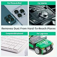 Vista 4 de Plumero de aire enlatado comprimido – 4 unidades desechables de aire comprimido para limpieza de computadora, teclado, joyas, automóvil y teléfono