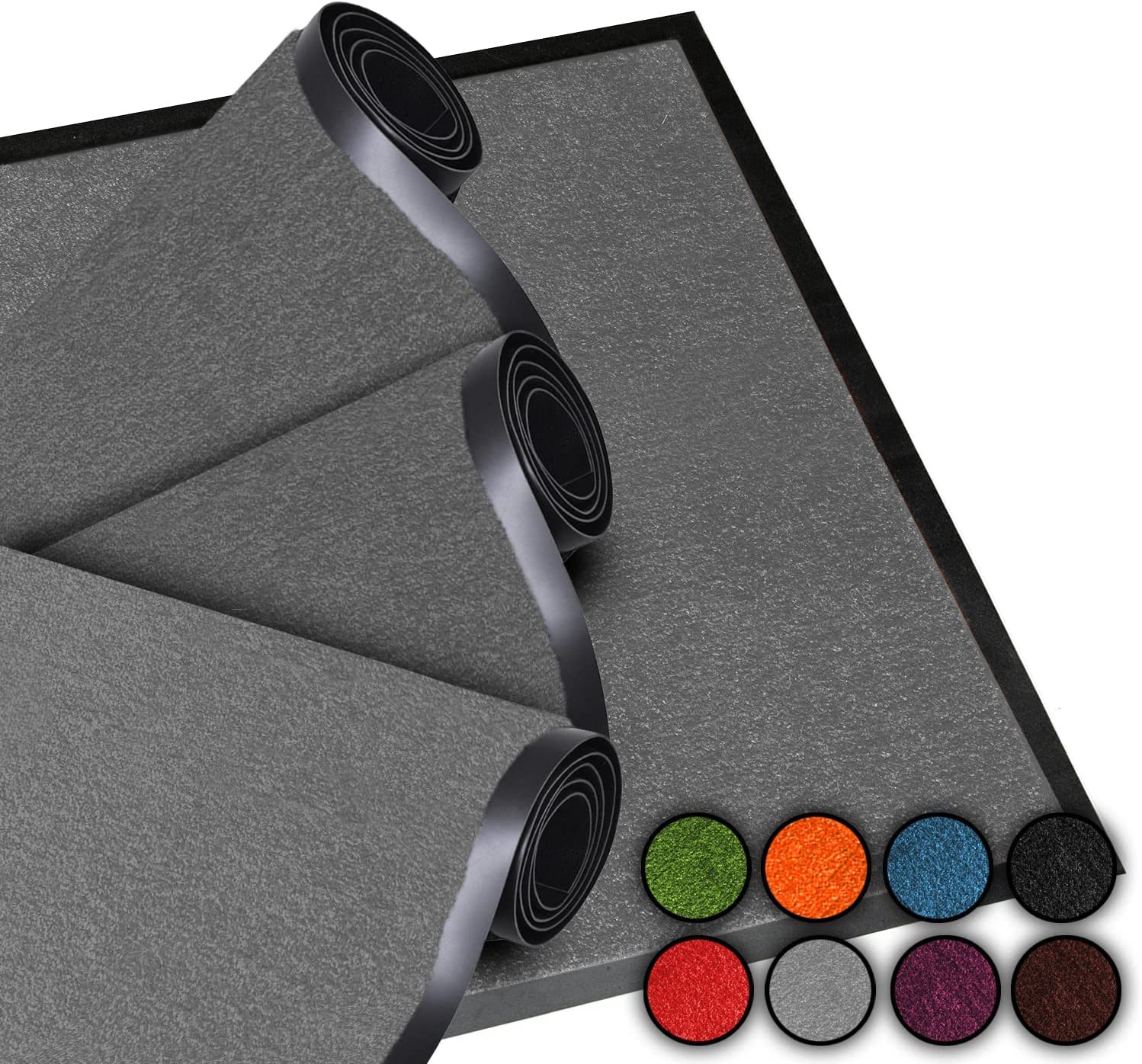 LucaHome - Felpudo Entrada casa 40x60cm Gris - Alfombra Antideslizante Lavable para Puerta de Entrada, Cocina y Pasillo - Felpudo Exterior e Interior - Tapetes Originales Entrada casa