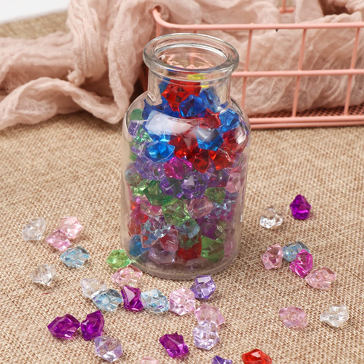 ZIOYA 125 Pezzi Gee di Diaanti Acrilici Diaanti Decorativi Colorati Diaante di Cristallo