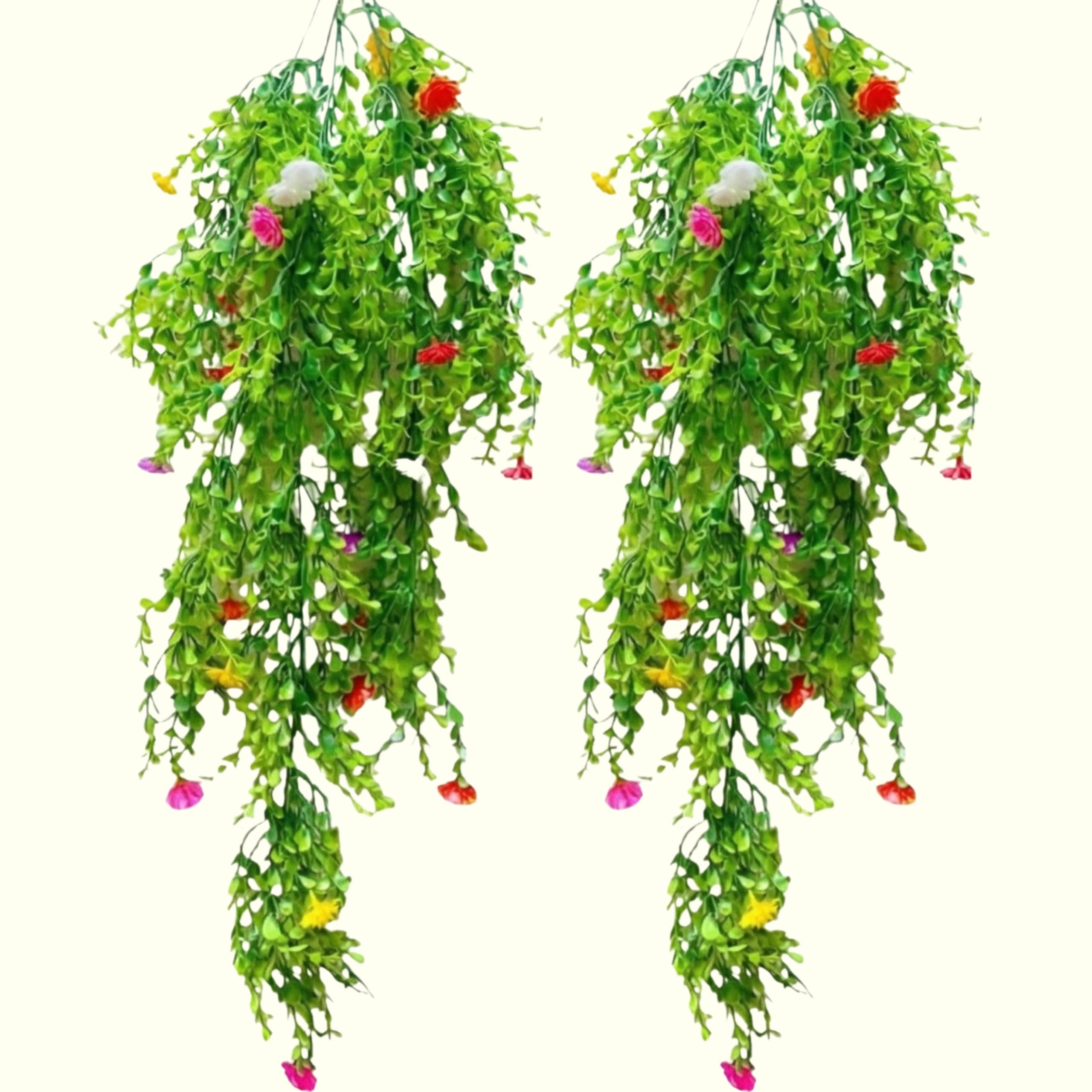 Dekorly Eucalyptus Vine with Daisy Flowers - 2 Pack -23