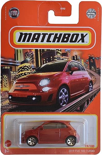 Miniatura 1 de Matchbox 2019 Fiat 500 Turbo, [rojo] 19/100