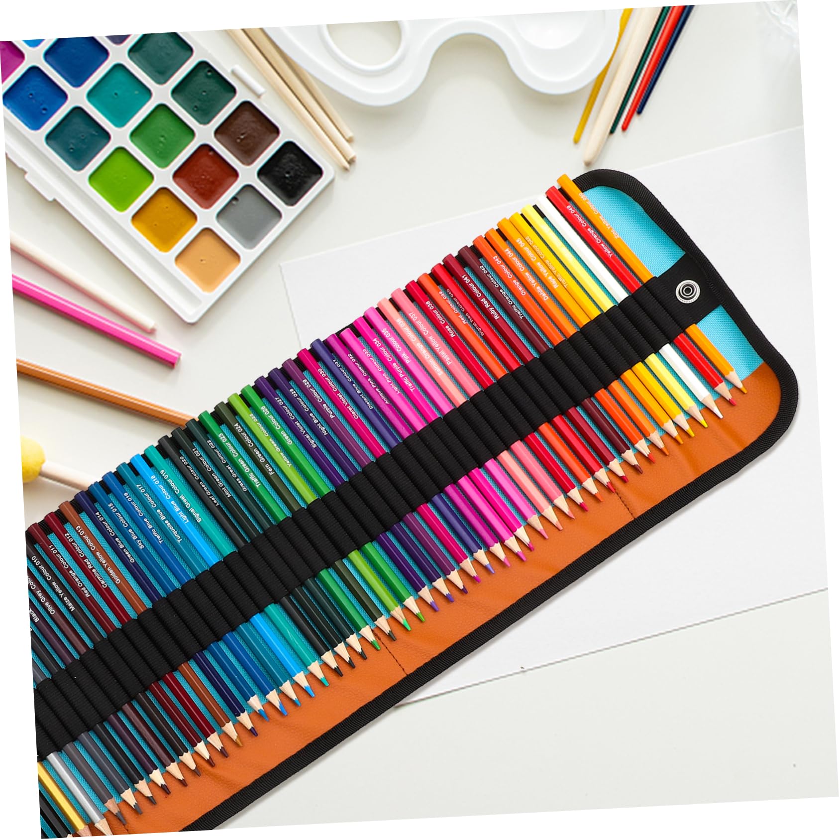 ERINGOGO Buntstifte Komfortabel zu Halten mit Ergonomischem Design Farben Holz 50 Satz zum Zeichnen und Kunstprojekten für Erwachsene und Schüler