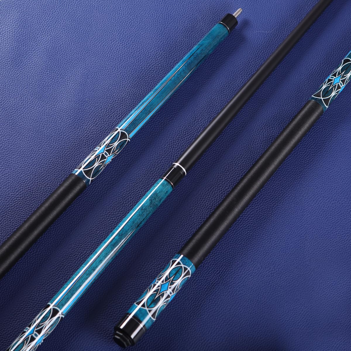 Tiekerbilir Glass Fiber Pool Cue, 2-Pieces Pool Cue Stick - 58" Professional Billiard Pool Cues Sticks, 19-20 oz Professional Pool Stick Set (with Cue